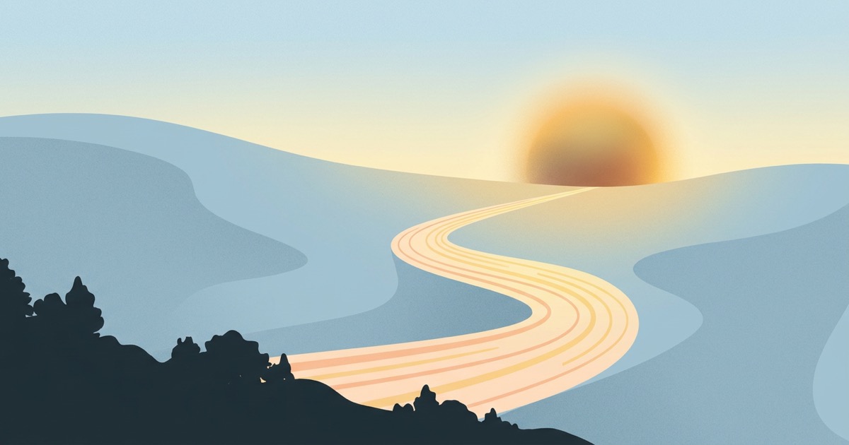 Sentiero che porta dall'ombra verso la luce, simbolo di un percorso di consapevolezza e rinascita