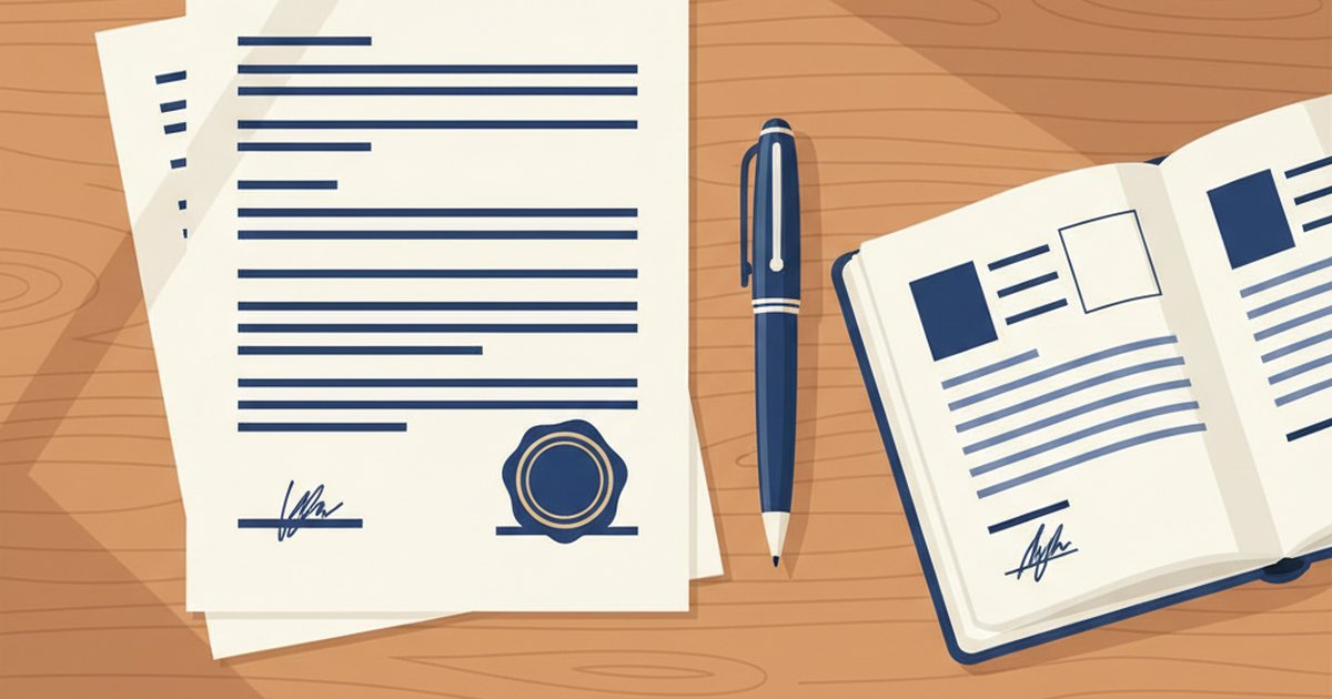 Documenti legali con timbro che simboleggiano la pratica di invalidità civile per ADHD