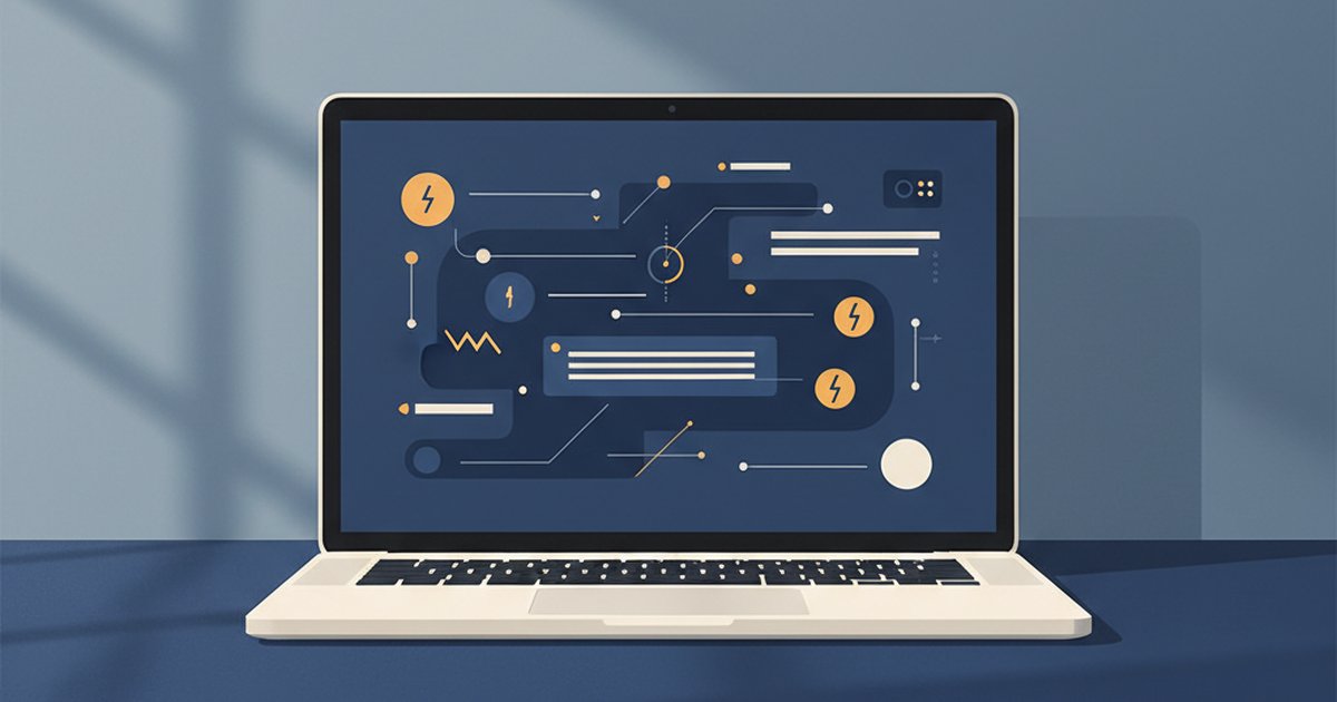 Schermo laptop con test online e segnale di attenzione su autodiagnosi ADHD