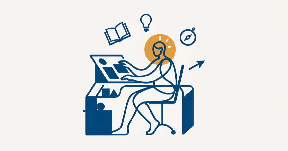 Persona che lavora con creatività ed energia, simbolo del lavoro ideale per l'ADHD