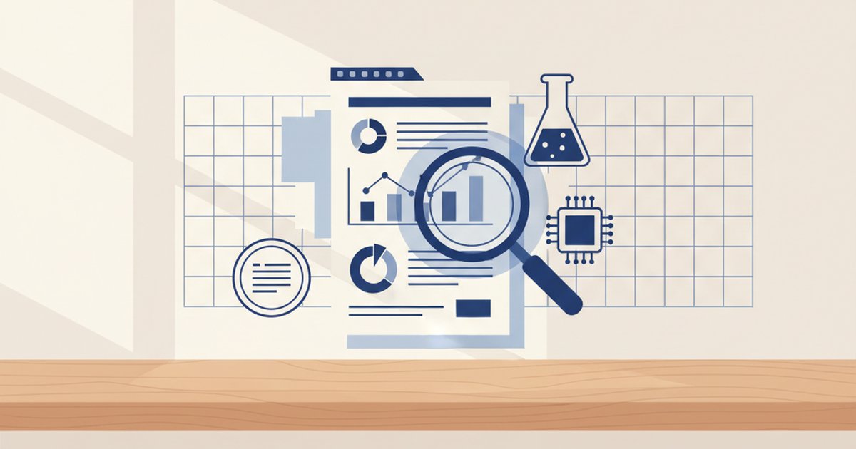 Lente d'ingrandimento su grafici scientifici per la validità del test ADHD online